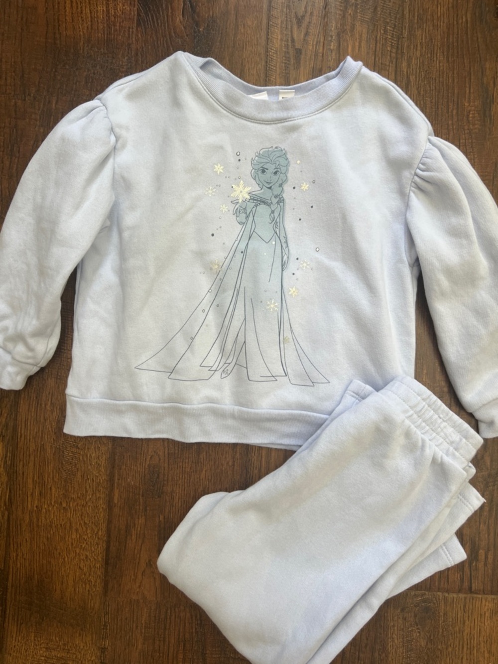 GAP Disney Light Blue Elsa Graphic Sweatshirt & pant set